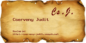 Cserveny Judit névjegykártya